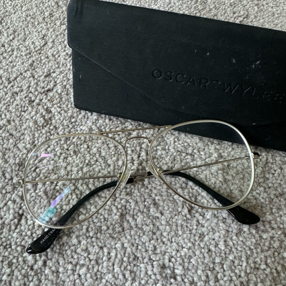 Oscar Wylee Silver Aviator Glasses